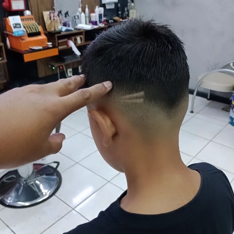 Degradê com risco na lateral