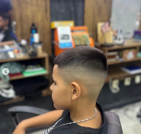 Corte infantil com degradê